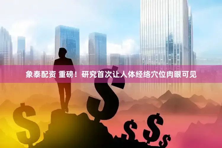 象泰配资 重磅！研究首次让人体经络穴位肉眼可见