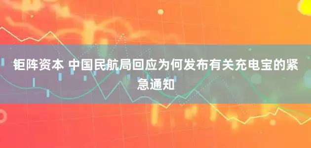 钜阵资本 中国民航局回应为何发布有关充电宝的紧急通知