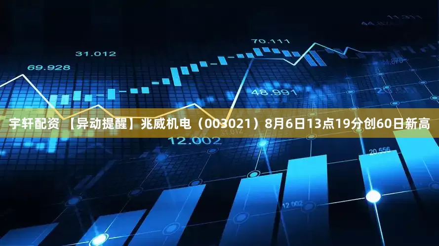 宇轩配资 【异动提醒】兆威机电（003021）8月6日13点19分创60日新高